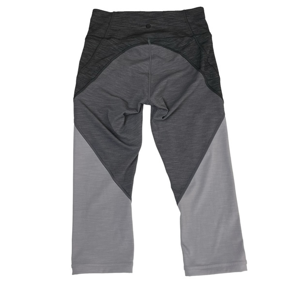 lululemon Early Extension High-Rise Crop Legging Heathered Titanium Sz 6 - Picture 9 of 15